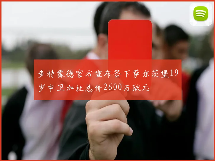 多特蒙德官方宣布签下萨尔茨堡19岁中卫加杜总价2600万欧元